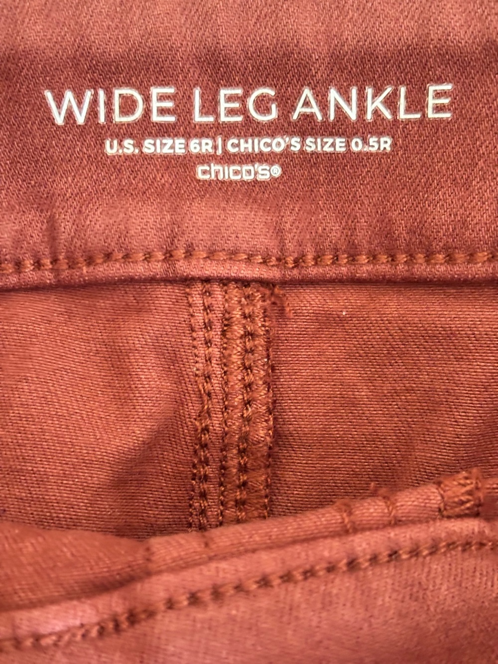 Chicos jeans wide leg cropped size 6 Chicos size 0.5 - Picture 4 of 6